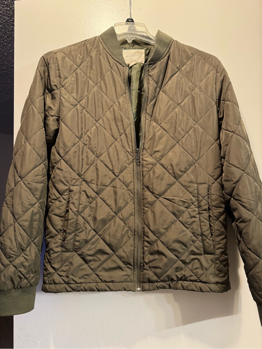 Aeropostale Olive Green Quilted Jacket